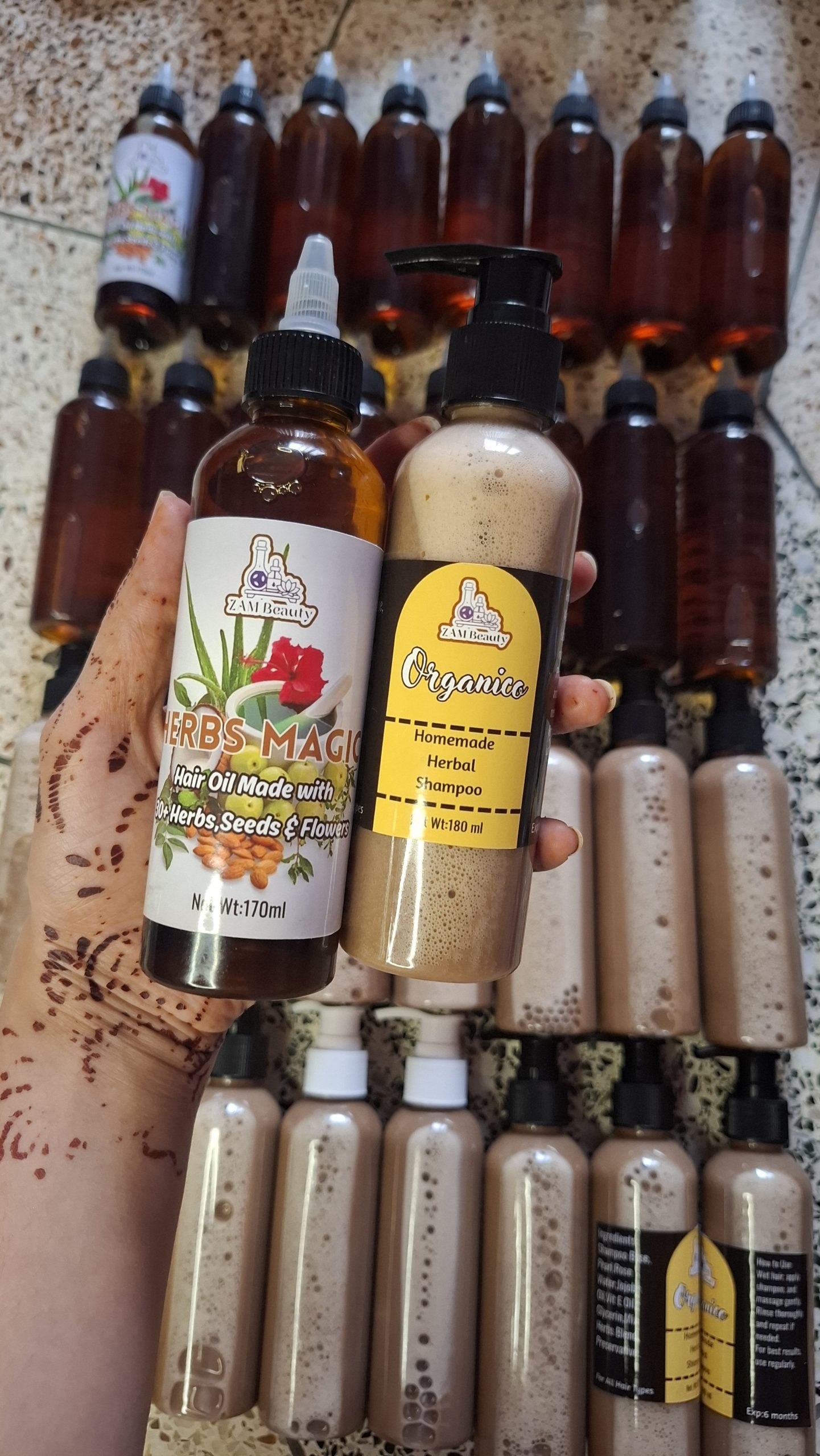 HAIRCARE BUNDLE Herbal Hair Oil+Herbal Shampoo (HOMEMADE)