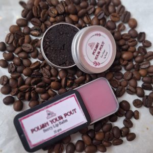 POLISH YOUR POUT (Coco Sugar Lip Scrub+Berry Lip Balm)